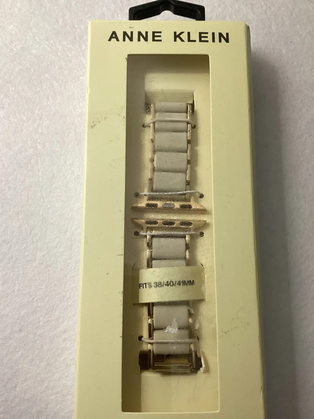 Anne Klein Smooth Rubber Center Links Compatible Apple Watch Band 38/40/41mm